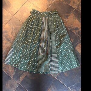 Vintage floral print midi length skirt